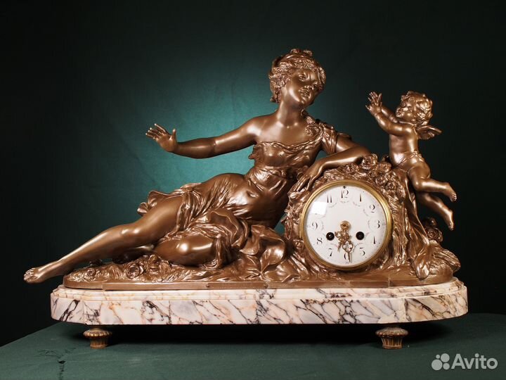 Старинные каминные часы. Конец XIX начало XX века