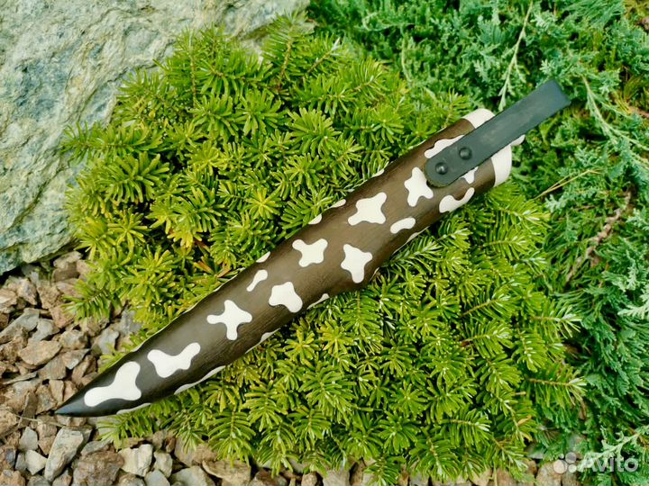 Авторский нож из булатной стали ручной работы