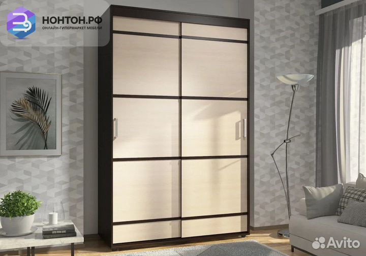 Шкаф-купе Эва 2-створчатый 1.35 м венге / дуб моло