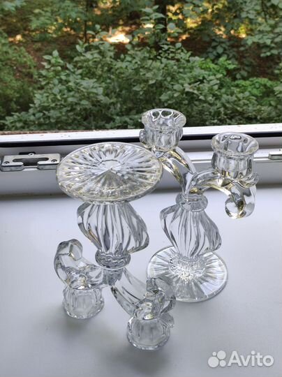 Подсвечник канделябр хрустальный
