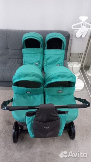 Детская Каляка коляска Riko Basic для двойни
