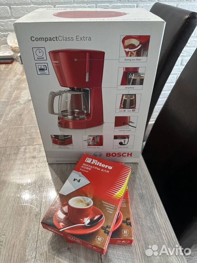 Кофеварка капельная новая и набор фильтров