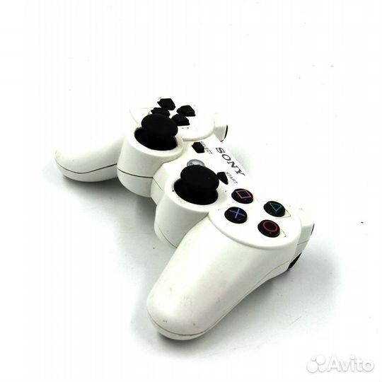 Джойстик для PS3, б/у, гарантия 14 дней (белый)