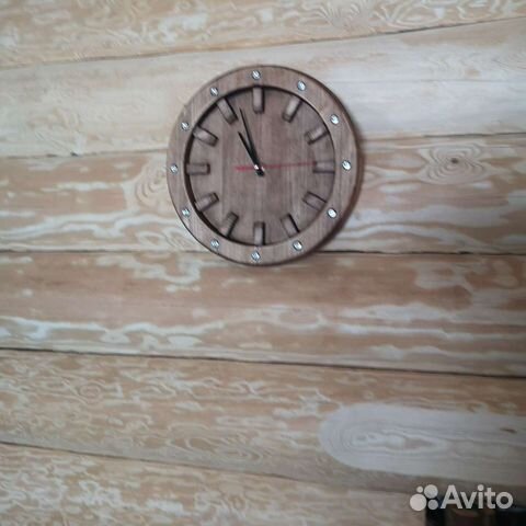 Настенные часы из дерева. Часы в баню