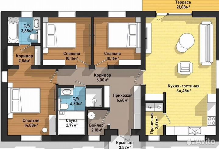 Проект дома из газоблока 99м² на 43 страницы