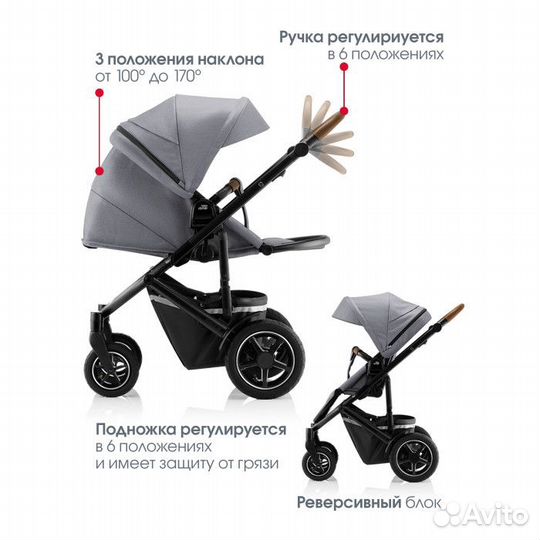 Коляска Britax romer smile 3 2в1 midnight grey