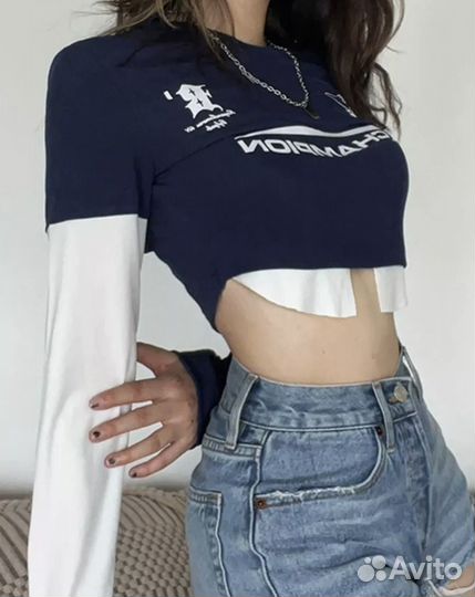 Топ с длинным рукавом y2k