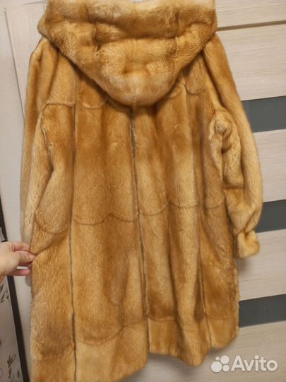 Шуба норковая 48 50 52 рыжая