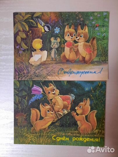 Открытки Зарубин В. Оригиналы Чистые