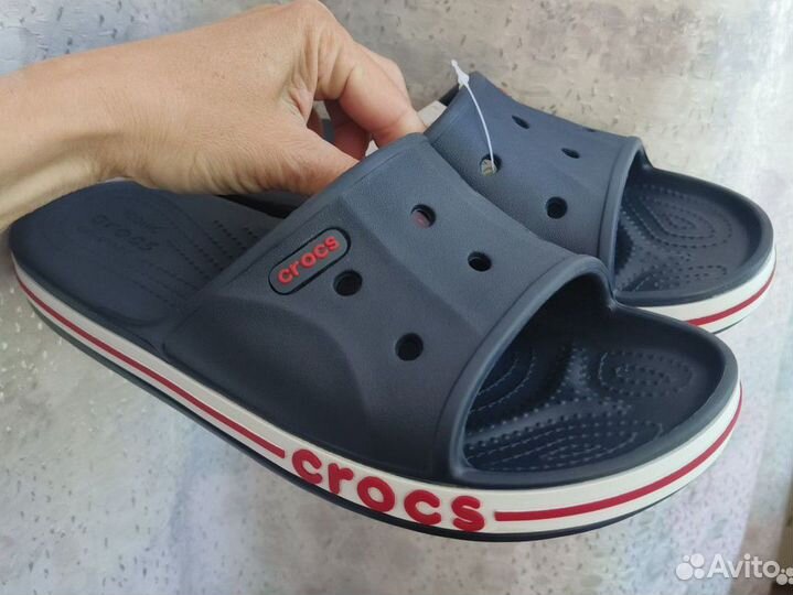 Кроксы шлепки синие Crocs BayaBand slide р 40-44