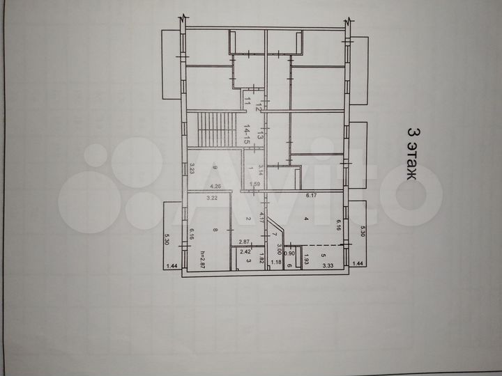 3-к. квартира, 90,6 м², 3/3 эт.