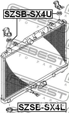 Втулка крепления радиатора