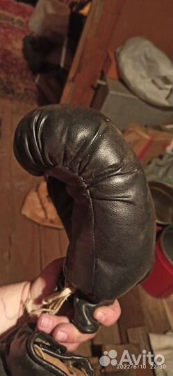Боксерские перчатки детские СССР кожаные