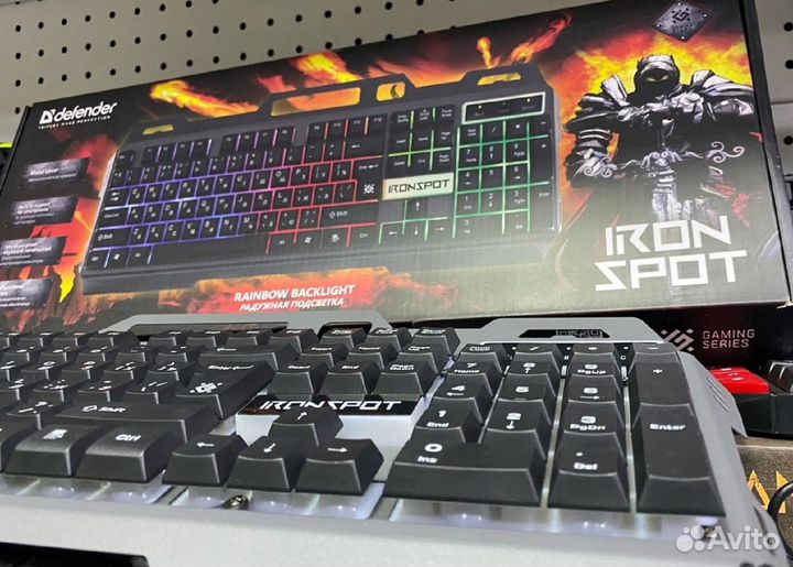 Клавиатура игровая defender iron sport