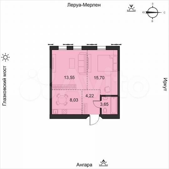 1-к. квартира, 44,9 м², 13/19 эт.