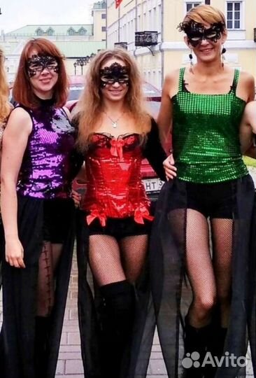 Корсет блестящий пайетки