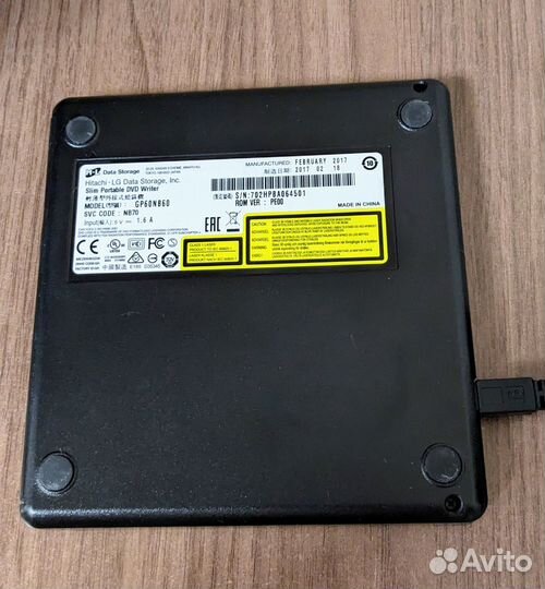 Привод внешний DVD-RW Hitachi-LG GP60NB60