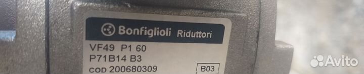Мотор-редуктор Bonfiglioli VF49 P1 60 P71 B14 B3