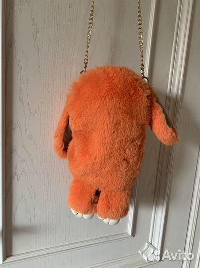 Сумка рюкзак кролик мягкий
