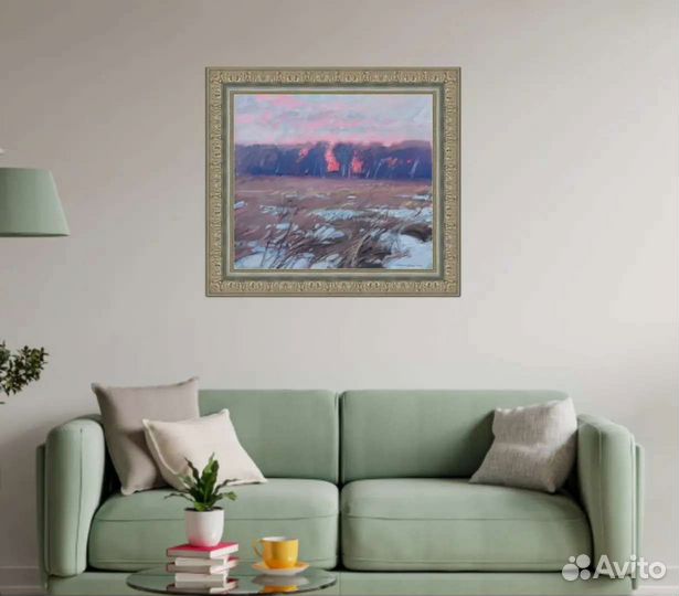 Картина маслом лесной пейзаж