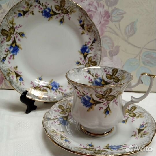 Фарфор в стиле Фридерика Чашка +блюдце + тарелка