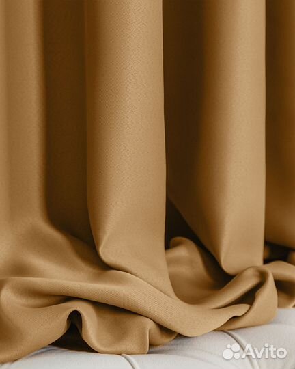 Комплект портьер блэкаут Марсель Карри шторы