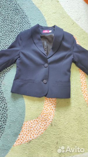 Школьный синий пиджак на рост 140