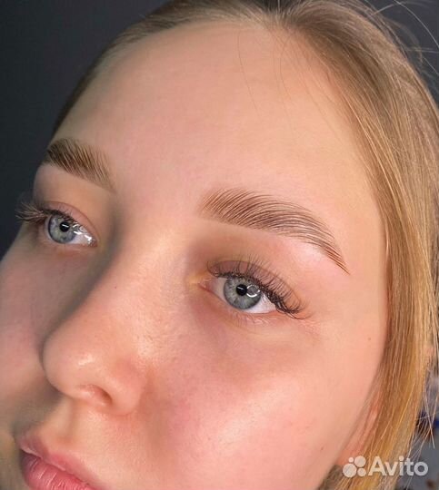 Окрашивание бровей хной, Долговременная укладка