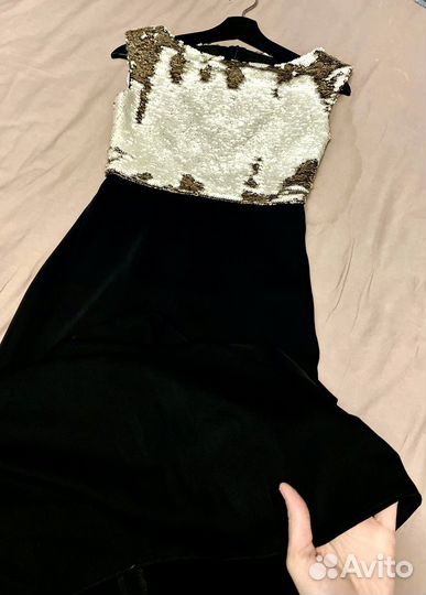 Вечернее платье с пайетками в пол