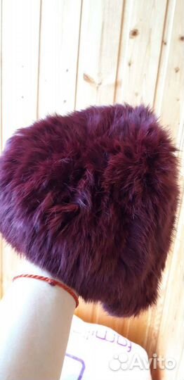 Шапка и шарф из меха кролика