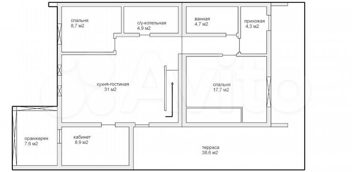 Дом 131,5 м² на участке 6,5 сот.