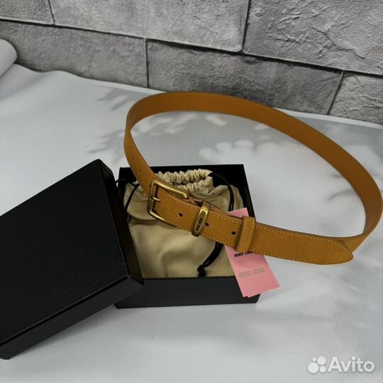 Ремень Miu Miu замшевый