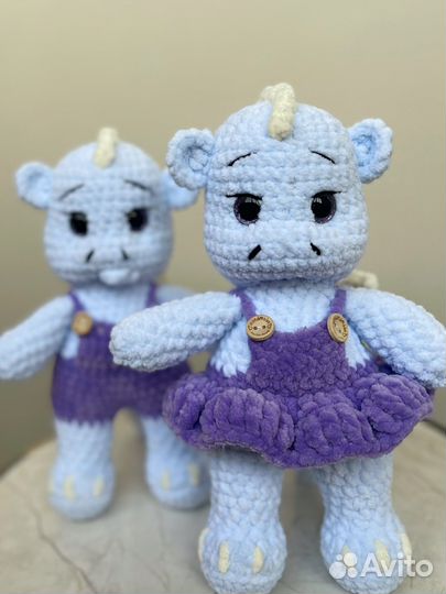 Вязаные игрушки дракон ручная работа