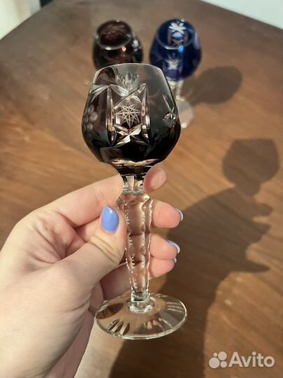 Фужеры цветной хрусталь германия