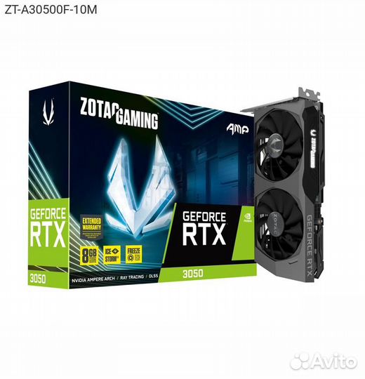 Видеокарта Zotac nVidia GeForce RTX 3050 AMP gddr6
