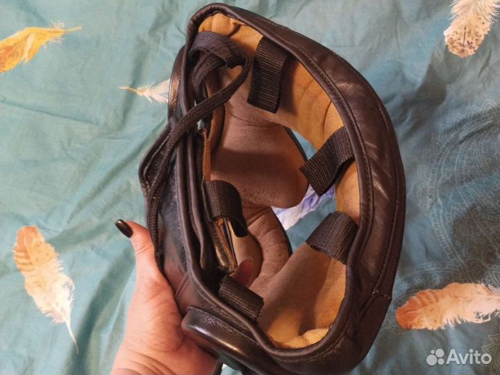 Кожаный боксерский шлем danata loin das 800