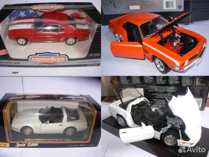 1/18 модели Chevrolet разные Corvette 1:18 металл