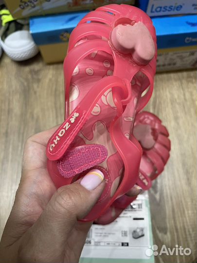 Сандали резиновые для девочки, р.24