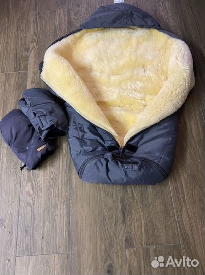 Меховой конверт в коляску