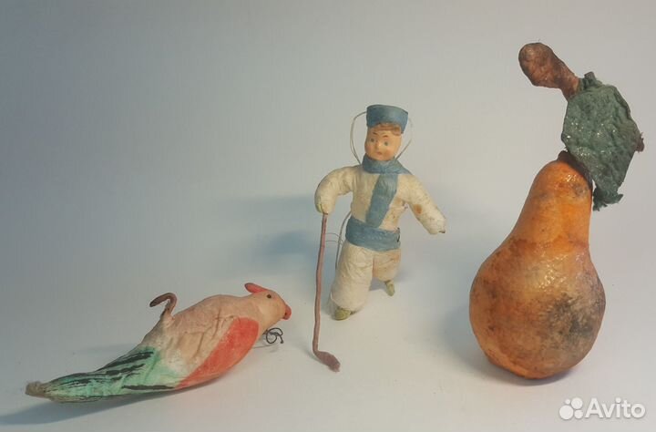 Ватная елочная игрушка СССР