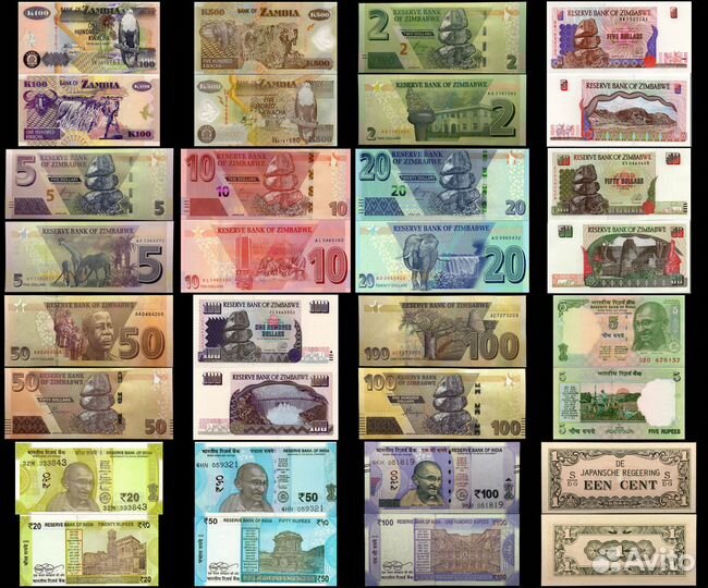Иностранные банкноты от З до Л