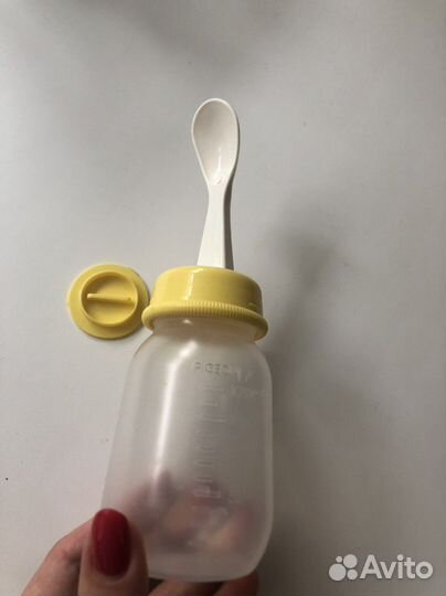 Бутылочка с ложкой pigeon