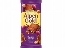 Шоколад Alpen Gold Фундук-Изюм 90г