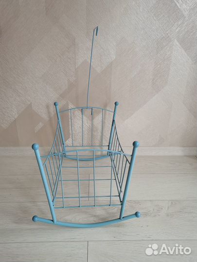 Кроватка для кукол-пупсов (металлическая)