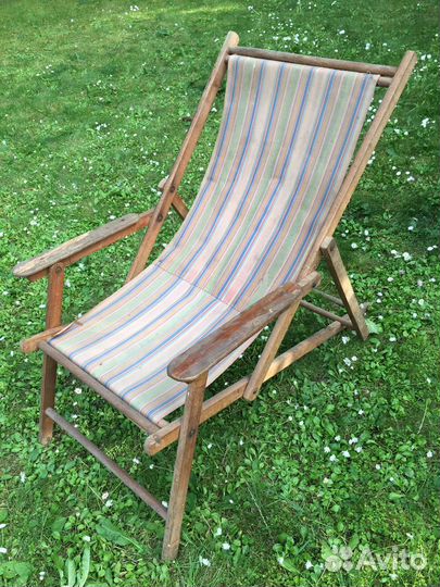 Деревянные шезлонги винтаж СССР