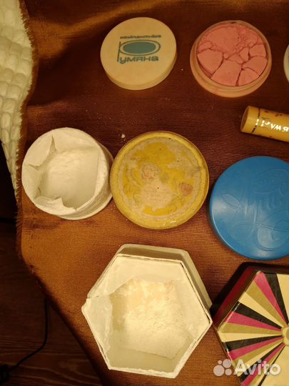 Советская косметика винтаж СССР пудра румяна