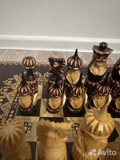 Шахматы резные деревянные