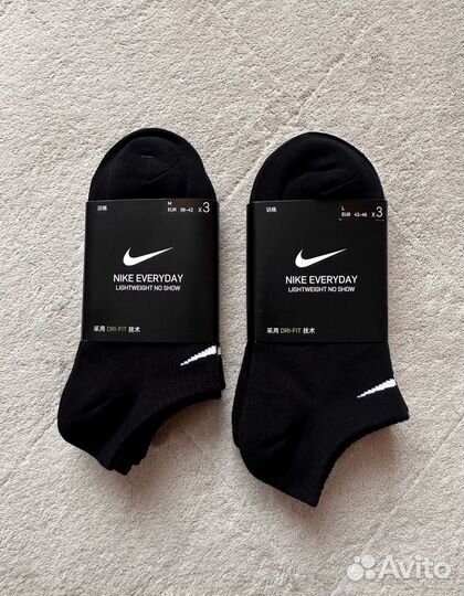 Короткие черные носки Nike (M,L). Оригинал