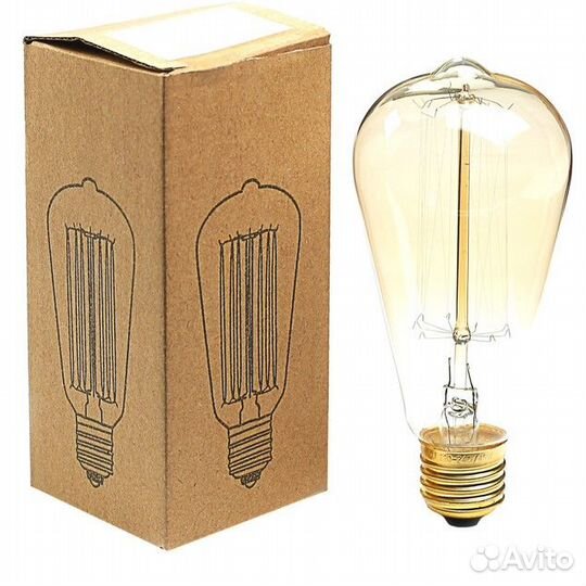 Винтажная лампа, лампа Ретро, лампа накаливания