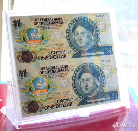 Багамы Багамские острова 1 доллар 1992 юбилей UNC